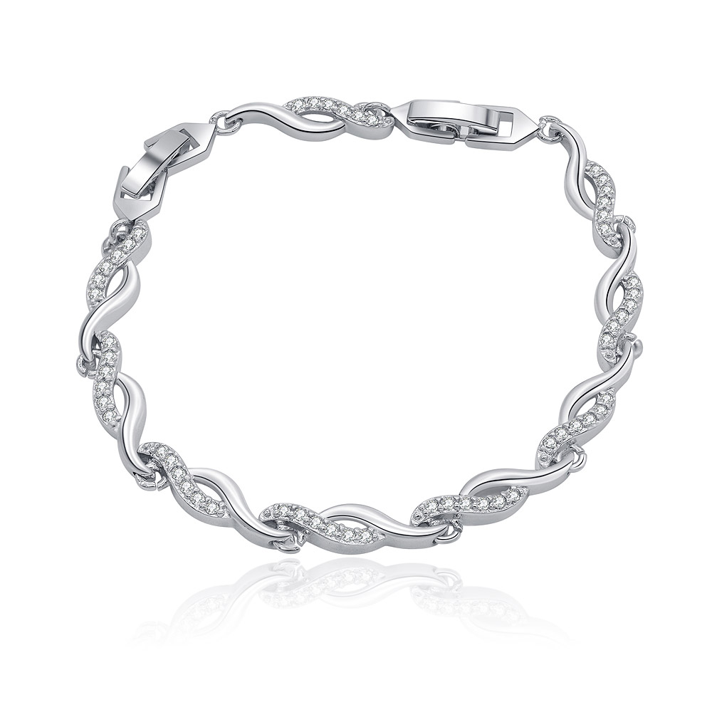 CZ Wave Link Bracelet